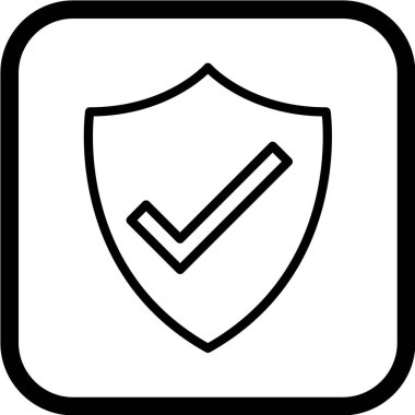 Siyah arkaplanda kalkan simgesi. vektör illüstrasyonu