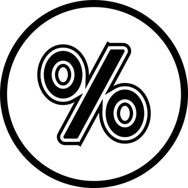 Moda Biçiminde Yüzdelik Simgesi İzole Arkaplan