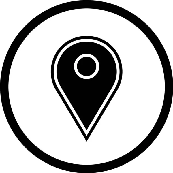 地図ポインタアイコンベクトルイラスト — ストックベクタ