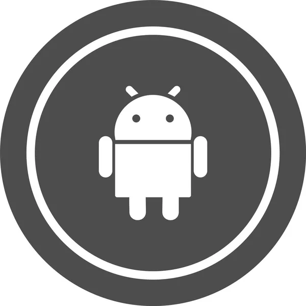 Icono Android Estilo Moda Aislado Fondo — Vector de stock