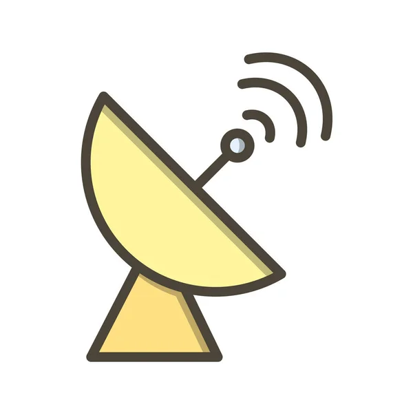 satellite dish icon, vector illustration