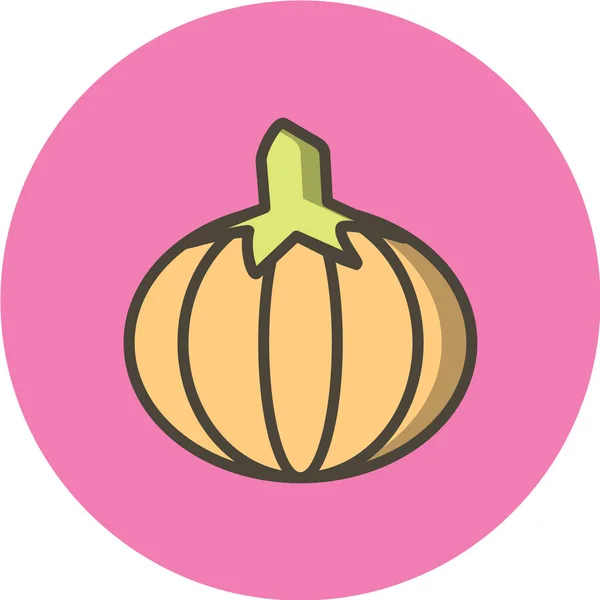 Una Ilustración Vectorial Una Calabaza — Archivo Imágenes Vectoriales