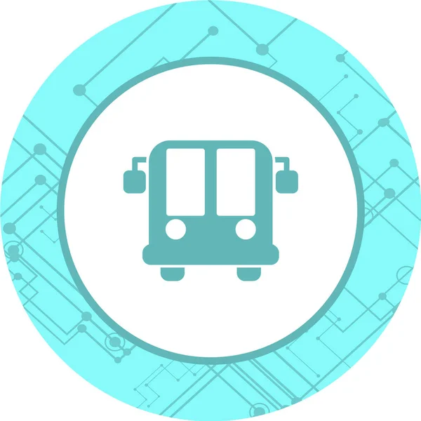 Icône Bus Illustration Vectorielle Style Design Plat — Image vectorielle