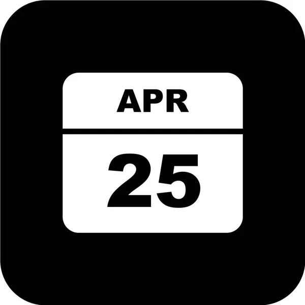 Icona Del Calendario Con Data Illustrazione Vettoriale — Vettoriale Stock