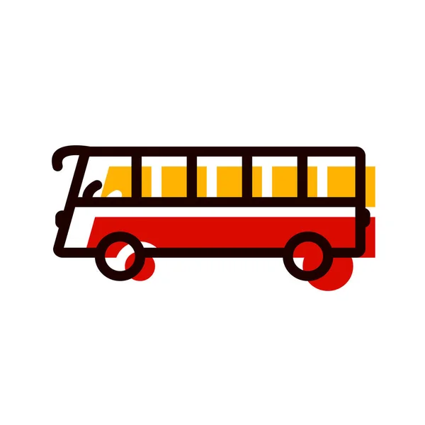 Bus Symbol Flachen Stil Isoliert Auf Weißem Hintergrund Schule Symbol — Stockvektor