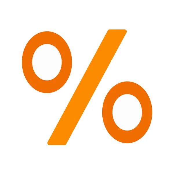 Prozent Sign Icon Auf Weißem Hintergrund Vektorillustration — Stockvektor