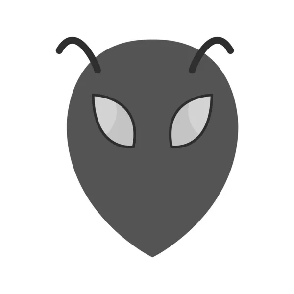 Icono Alienígena Estilo Moda Aislado Backgroun — Vector de stock