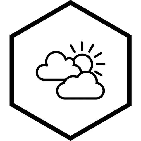 Ícone Vetor Meteorológico Simples — Vetor de Stock