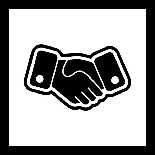 Handshake Icon Trendy Style Isolated Background — Stock Vector