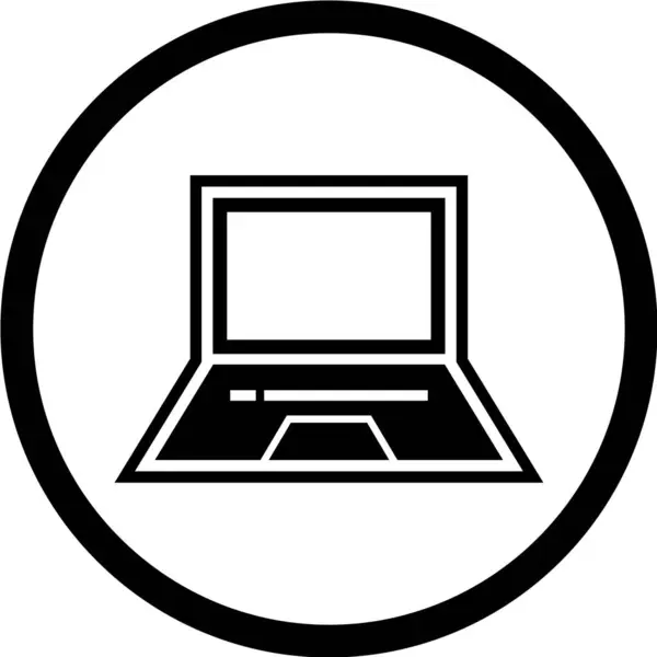 Laptop Pictogram Vector Illustratie — Stockvector