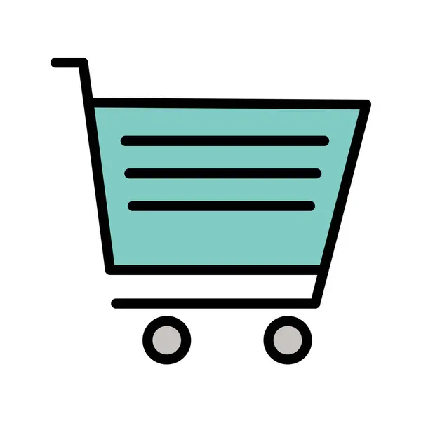 Icono Del Carrito Compras Ilustración Del Vector — Vector de stock