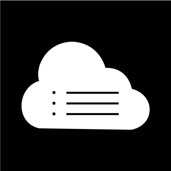 Icona Della Nube Illustrazione Vettoriale — Vettoriale Stock