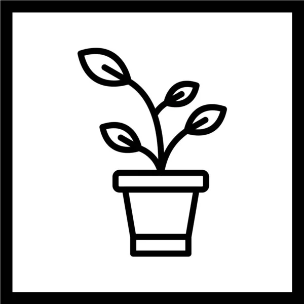 Icono Planta Vector Ilustración — Vector de stock