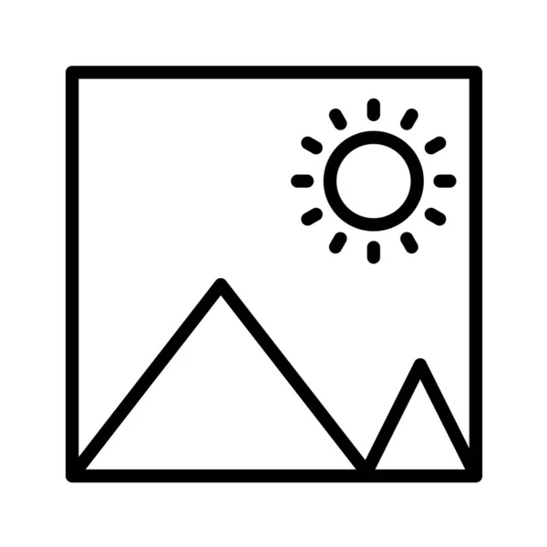 Sun Mountains Icon — Stock Vector