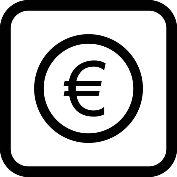 Euro Ikone Trendigen Stil — Stockvektor