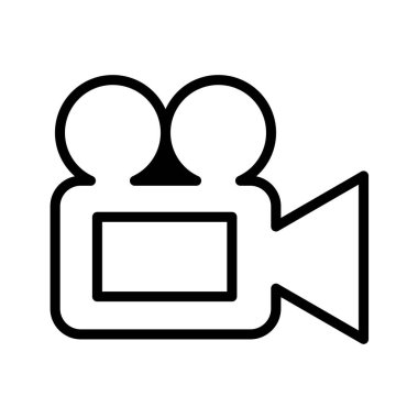 video kamera ikonu vektör illüstrasyonu
