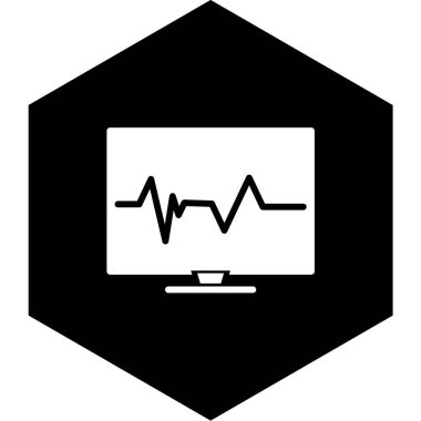 Kardiyogram ikonu. vektör illüstrasyonu