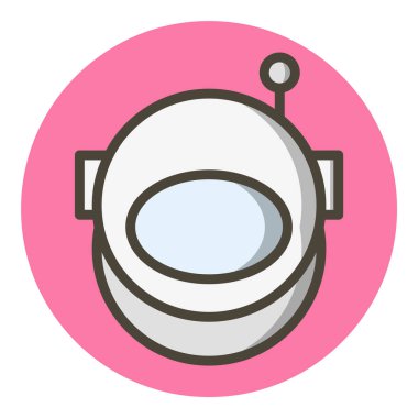 Moda Biçiminde Astronout Simgesi İzole Arka Gruplandırılmış