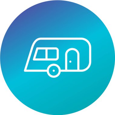 beyaz arkaplanda kamp konsepti vektör simgesi 