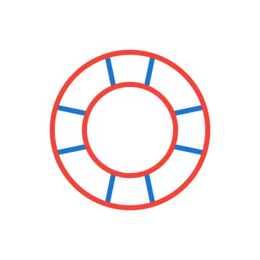 Moda Biçimli İzole Arkaplanda Yaşam Koruyucu Simgesi