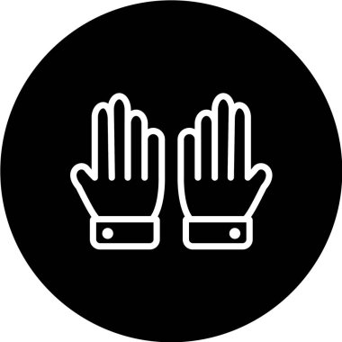 Bir el çizimi simgesinin vektör illüstrasyonu