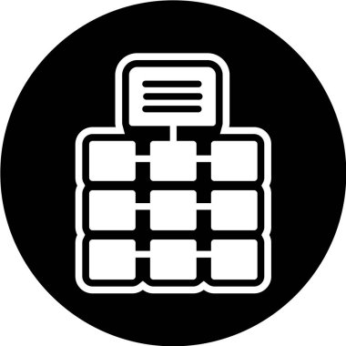 Siyah ve beyaz simgesinin vektör illüstrasyonu