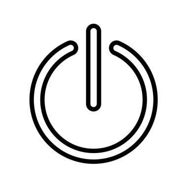 güç simgesi vektör illüstrasyonu