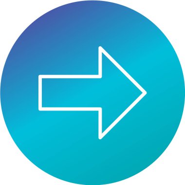 Oklu uzun gölge düğmesinin vektör illüstrasyonu