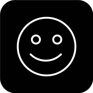 Gülümseme simgesi, vektör illüstrasyonu