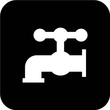 Musluk ikonu. vektör illüstrasyonu