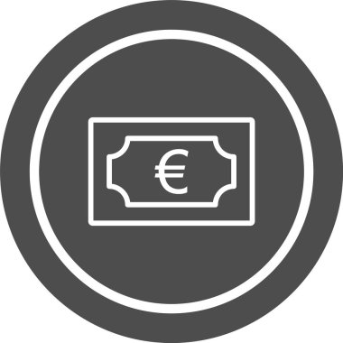 Trendi Biçimli Euro Simgesi İzole Arkaplan      