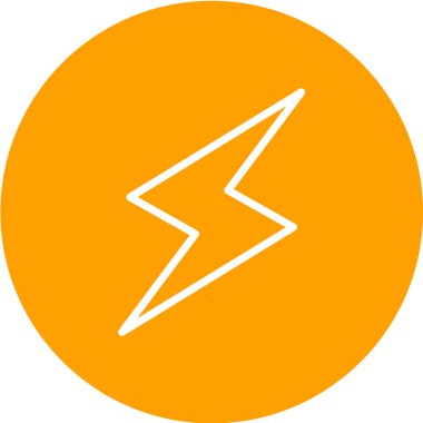 Şimşek simgesi vektör illüstrasyonu