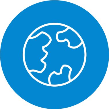 Gezegenin bir haritasının vektör çizimi