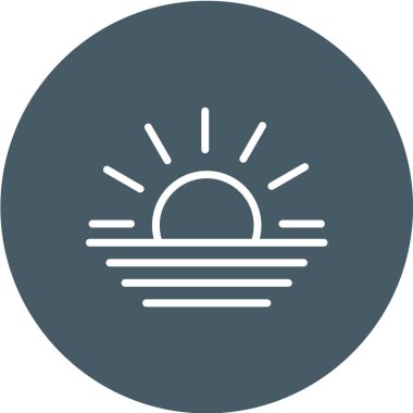 Ağ simgesi. Güneş ve dairesel sembol. vektör illüstrasyonu