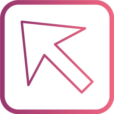 ok işaretleyici vektör simgesi. biçim düz sembol, mor renk, yuvarlak açı,