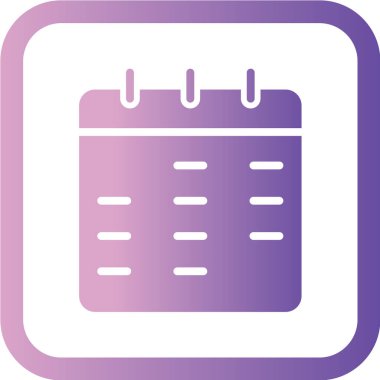 Takvim simgesi, vektör çizimi