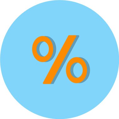 yüzde düz çizgi simgesi