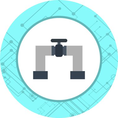Moda Biçimli Boru Simgesi İzole Arkaplanı      