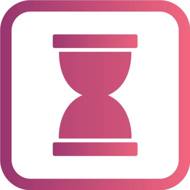 Kum saati simgesi, vektör illüstrasyonu