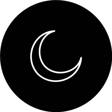 Bir Ay ve Hilal 'in vektör çizimi