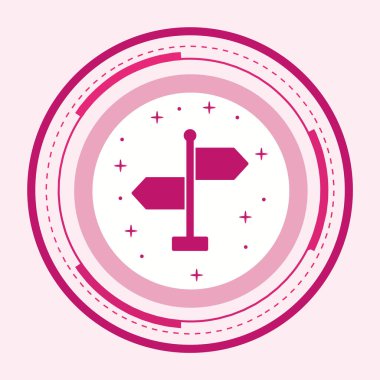 Yönlendirme Simgesi Moda Biçiminde İzole Arkaplan