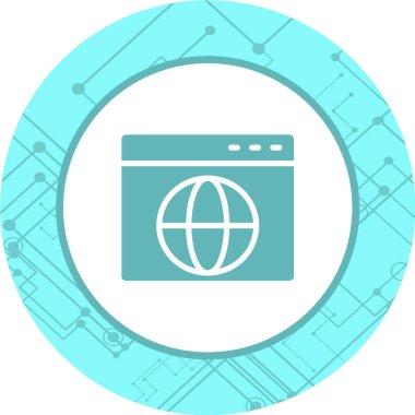 Metin ve simge içeren tarayıcı penceresi