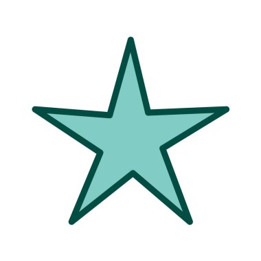 Beyaz arkaplanda izole edilmiş düz stil yıldız simgesi. Noel sembolü