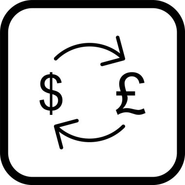 Bir Dolarlık Simgeyle Değiş tokuş Moda Biçimli Ayrı Arkaplan      