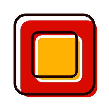 Moda Biçimli Ayırılmış Arkaplanda Simgeyi Durdur