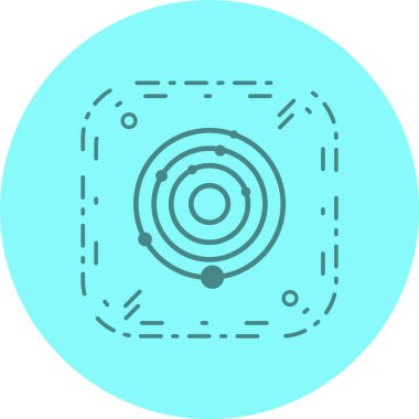 Güneş Sistemi Simgesi Moda Biçimli Ayrı Arka Gruplandırılmış