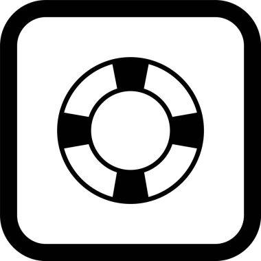 Moda Biçimli İzole Arkaplanda Yaşam Koruyucu Simgesi