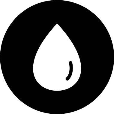 bir damla siyah ve beyaz vektör çizimi