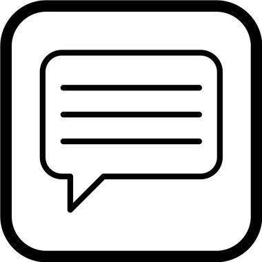 Sohbet simgesi, vektör çizimi