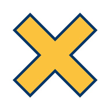 Bir çapraz simgenin vektör illüstrasyonu
